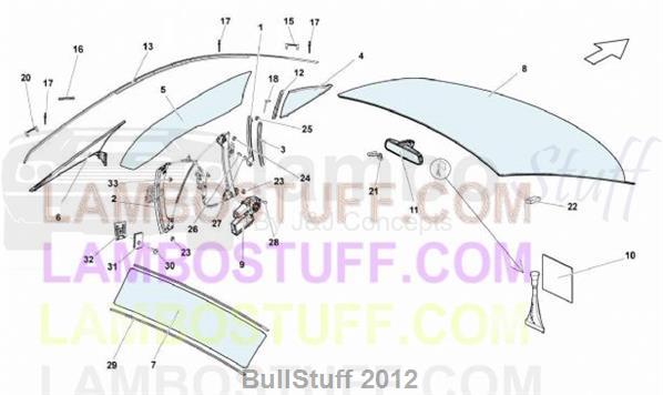 2011 Lamborghini GALLARDO LP 550-2 COUPE ARABIA WINDOWS (845.01.00)
